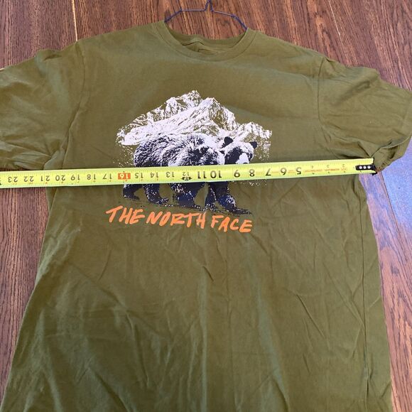 North Face Shirt Mens XL Green Bear Mountain Graphic Outdoor Tee Short Sleeve - Picture 9 of 10